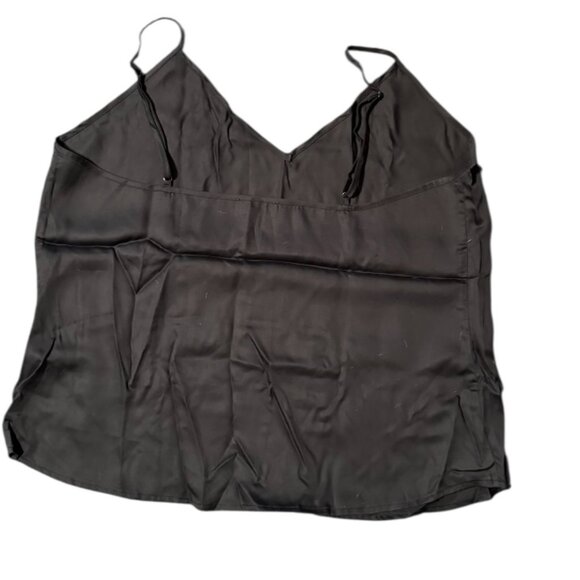 NWOT Ettitude Black Womens XL V Neck Camisole Top Adjustable Straps - Picture 2 of 5